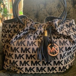 Michael Kors Signature Pleated Shoulder Bag
